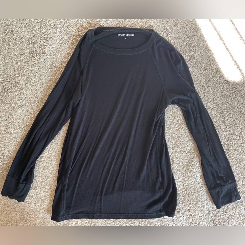 Mandala Black Long Sleeve Top